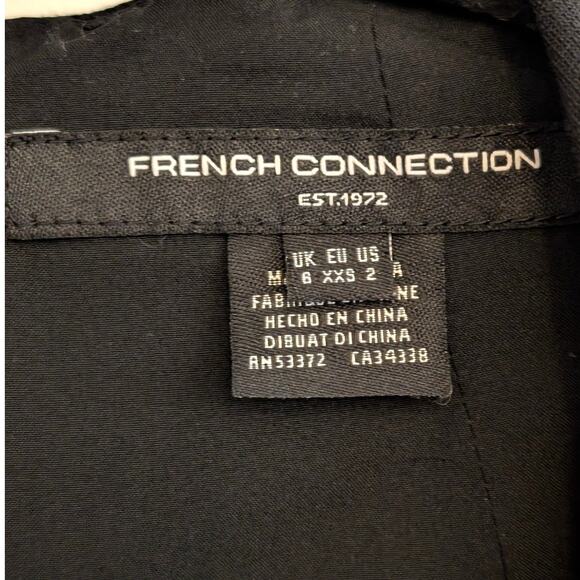 French Connection Women's Ruth Whisper Sleeveless Mini Dress Black Size 2 - Picture 3 of 8